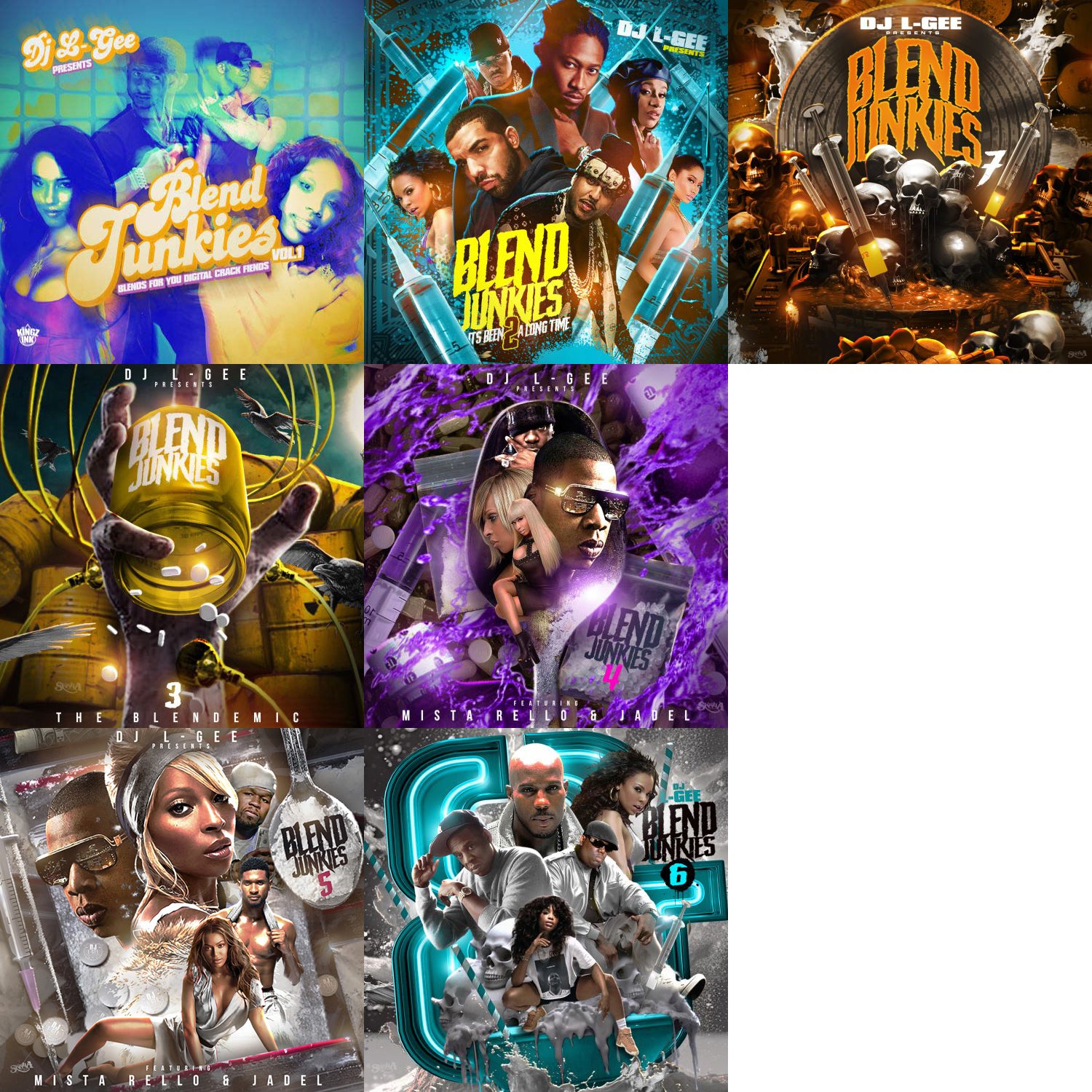 DJ LGee Blend Junkies Volumes 17 mixtapes on USB Flash Thumb Drive