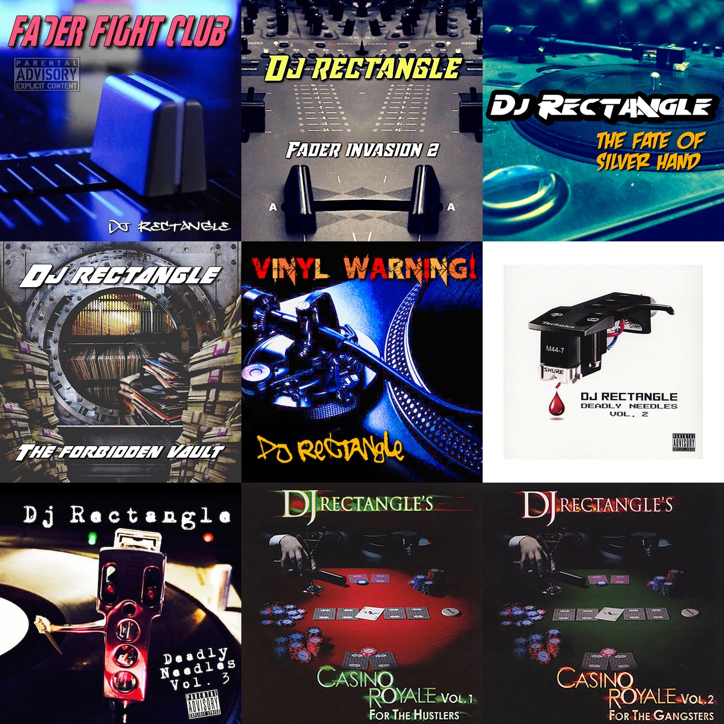 DJ Rectangle 9 Hip Hop/Blend Mixtapes on USB Flash Thumb Drive