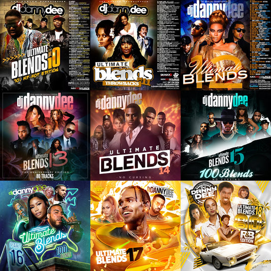 9 DJ Danny Dee-Ultimate Blends mixtapes Volumes 10-18 on USB Flash Thumb Drive
